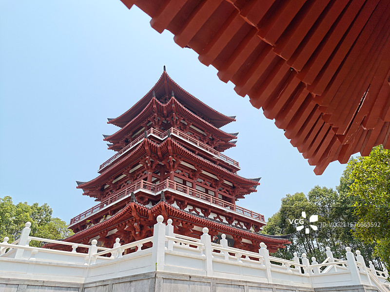 四川绵阳市青莲镇李白故里太白楼景色图片素材