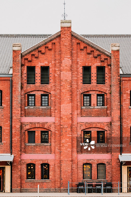 日本横滨红砖仓库图片素材