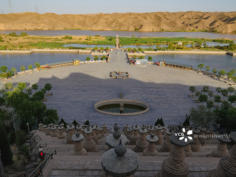 黄河岸.塔林景（摄于宁夏中卫市一百零八塔景区）图片素材