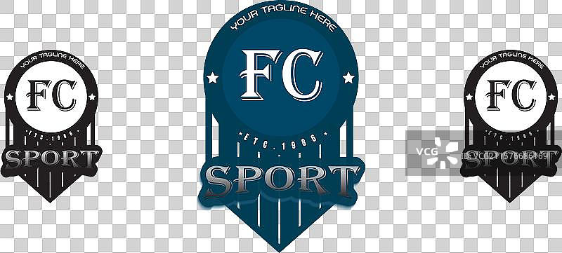 体育俱乐部的足球俱乐部标志设计图片素材