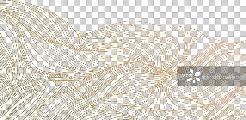 装饰艺术风格的金色波浪背景图片素材