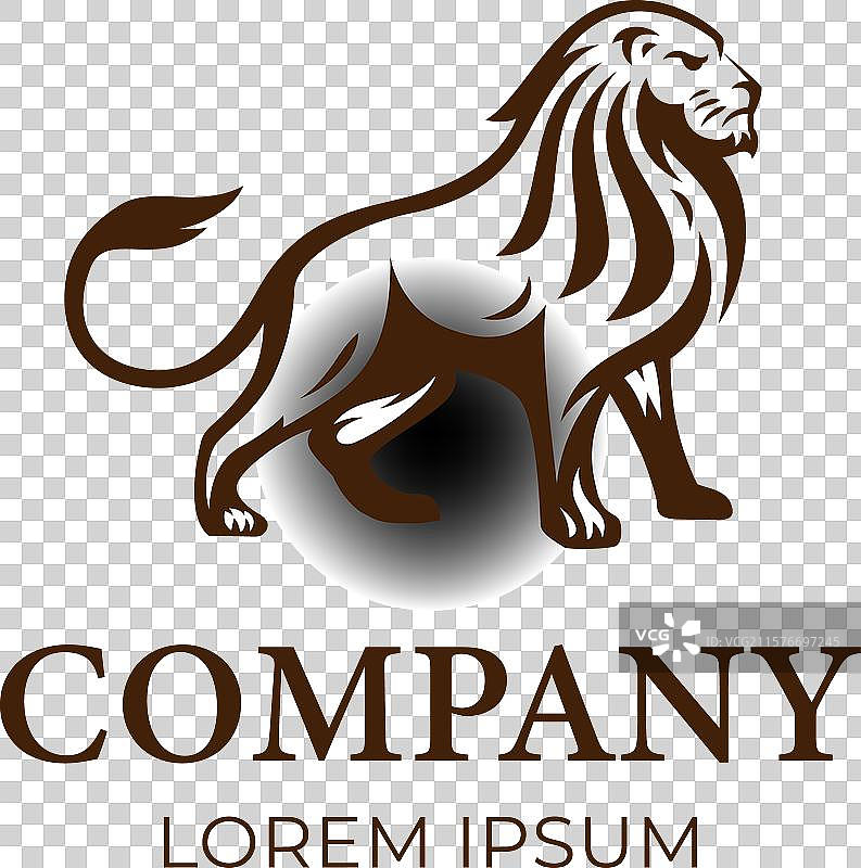 狮子标志，作为您品牌元素设计的一部分图片素材