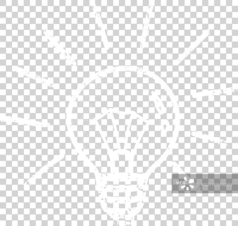 黑板背景上的灯泡图片素材