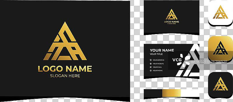 创意三角形中的字母T、N和A模板logo图片素材