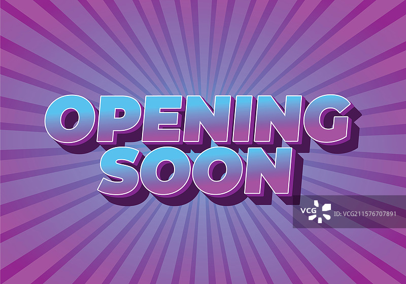 3D风格的“即将开业”文字效果，效果良好图片素材