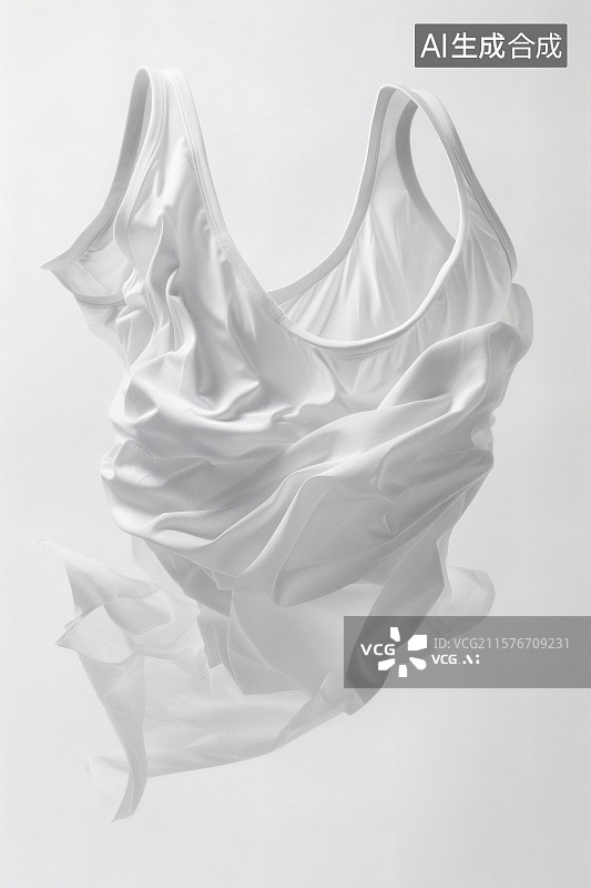 【AI数字艺术】悬浮的白色背心图片素材