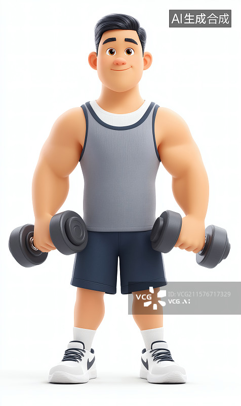【AI数字艺术】健身教练图片素材