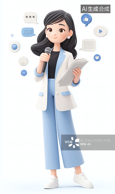 【AI数字艺术】公共关系专员图片素材