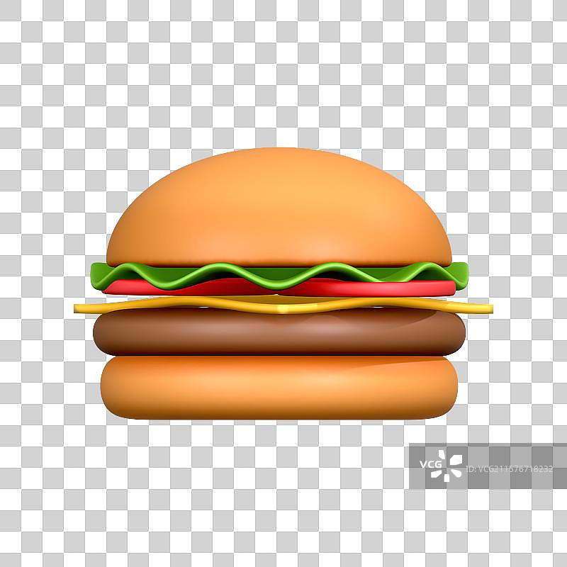 汉堡插画元素图片素材