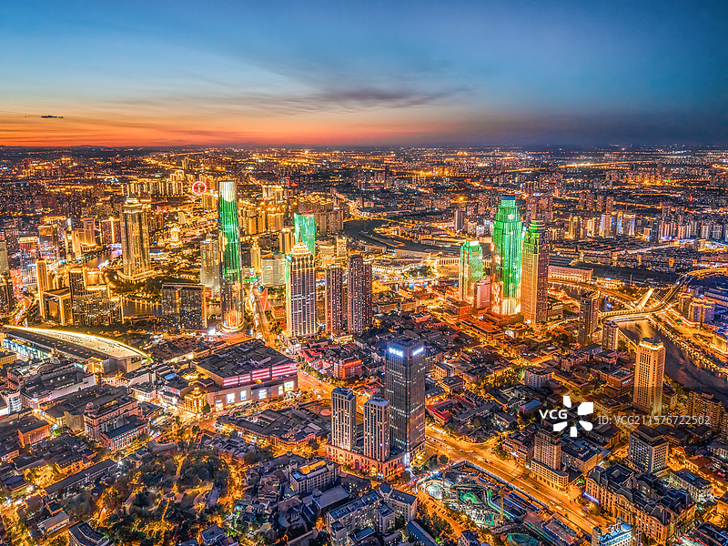 天津夜景图片素材