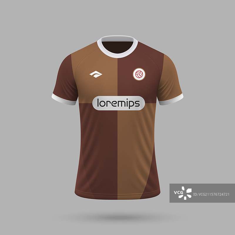 3D真实的圣保利风格足球球衣图片素材