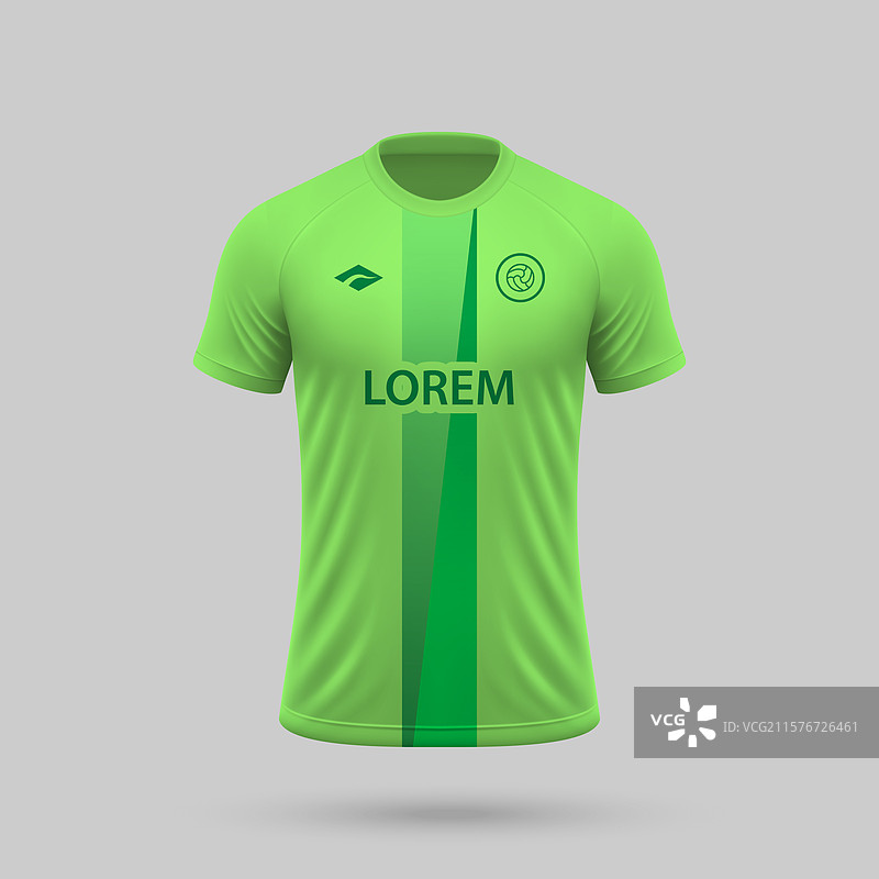 3D真实的沃尔夫斯堡风格足球球衣图片素材