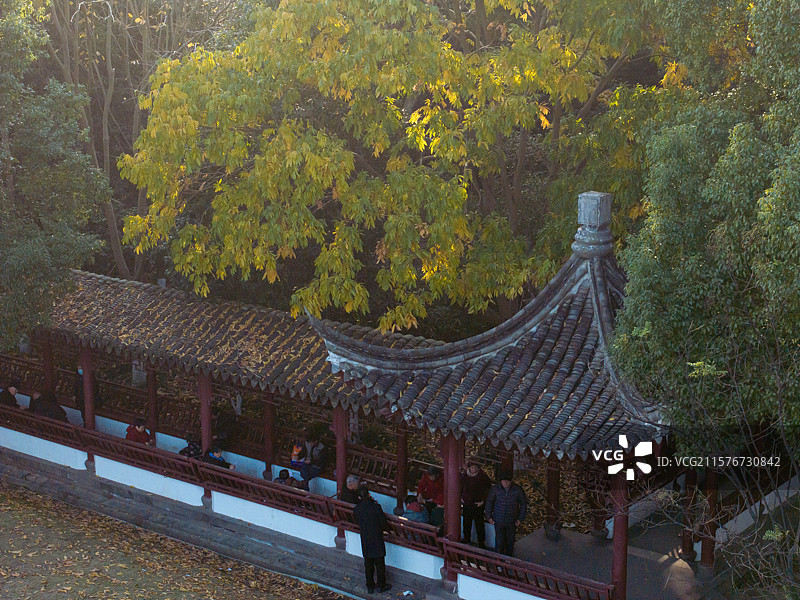 浙江宁波慈城古镇秋天风光图片素材