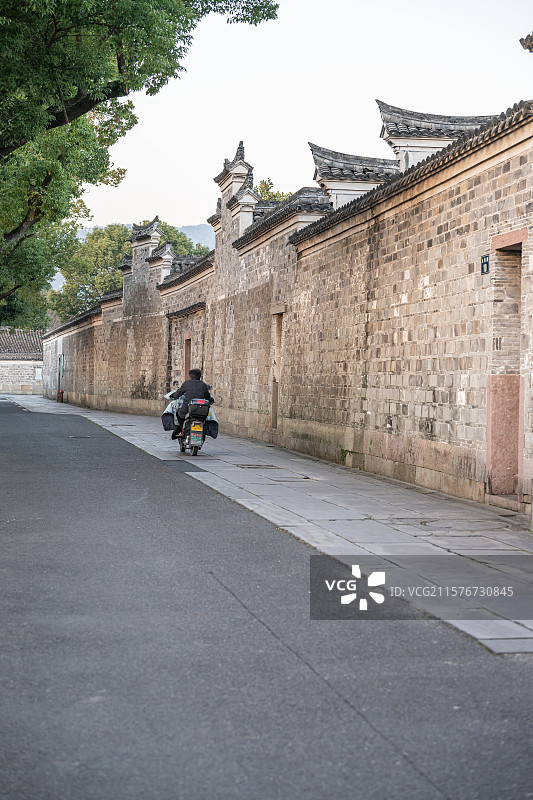 浙江宁波慈城古镇秋天风光图片素材