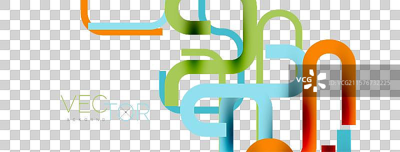 抽象背景曲线线条极简几何图形图片素材