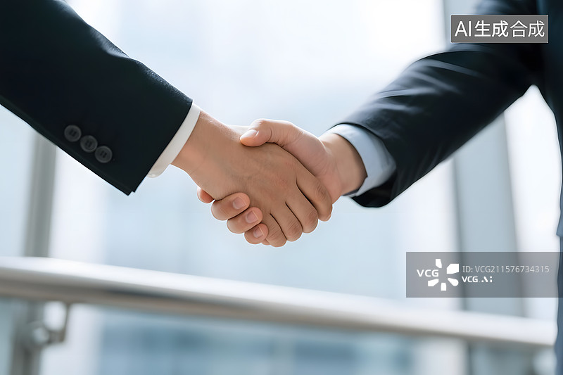【AI数字艺术】商务合作的握手瞬间图片素材