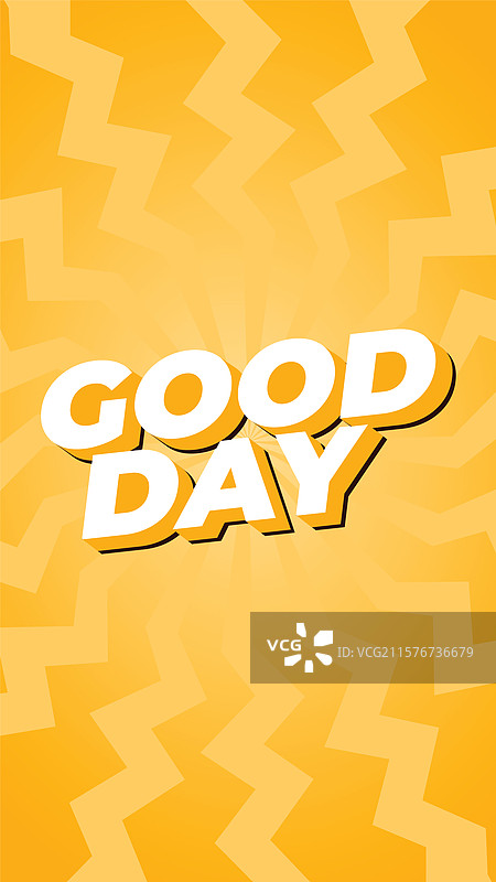 3D风格肖像中的“美好的一天”文字效果图片素材