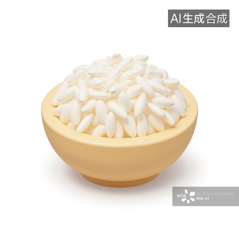 【AI数字艺术】软糯香甜的大米饭图片素材