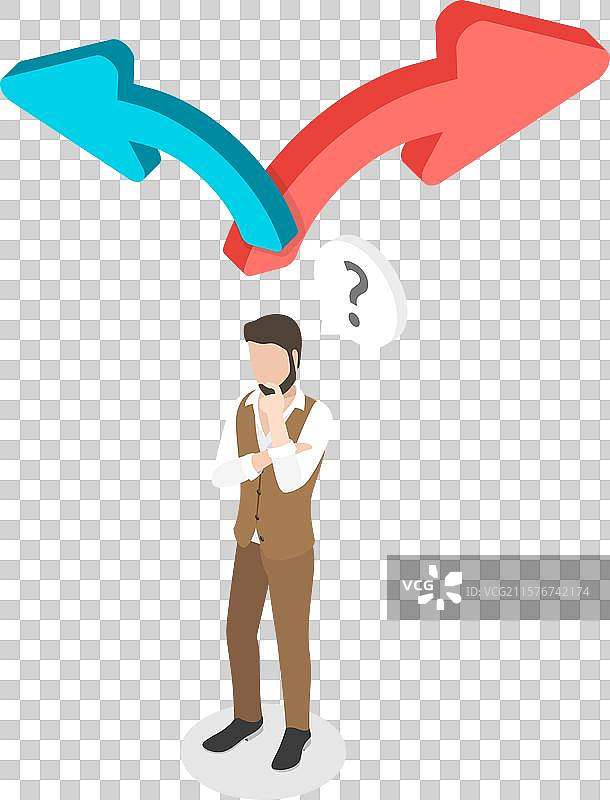 决策的三维等距平面图图片素材