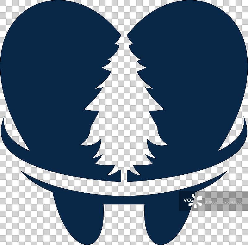 松树牙科标志图片素材