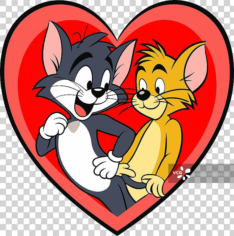 卡通狗与爱心设计图片素材