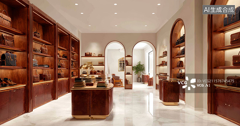 【AI数字艺术】豪华书房设计展示图片素材