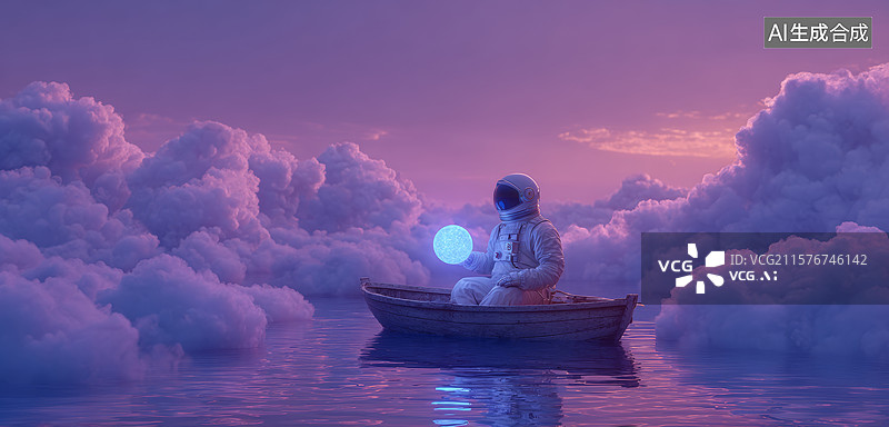 【AI数字艺术】云端梦幻之旅图片素材