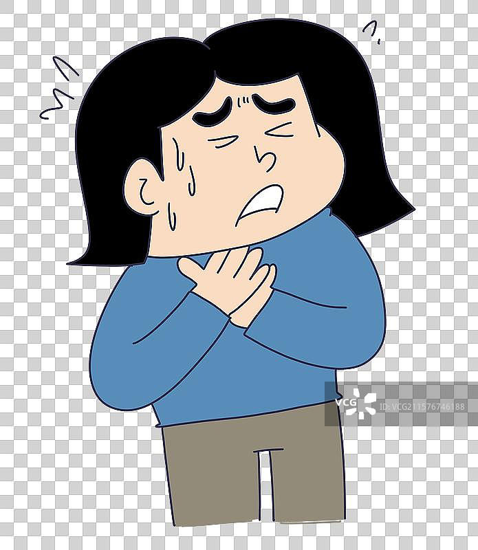 咽喉炎的病人患者图片素材