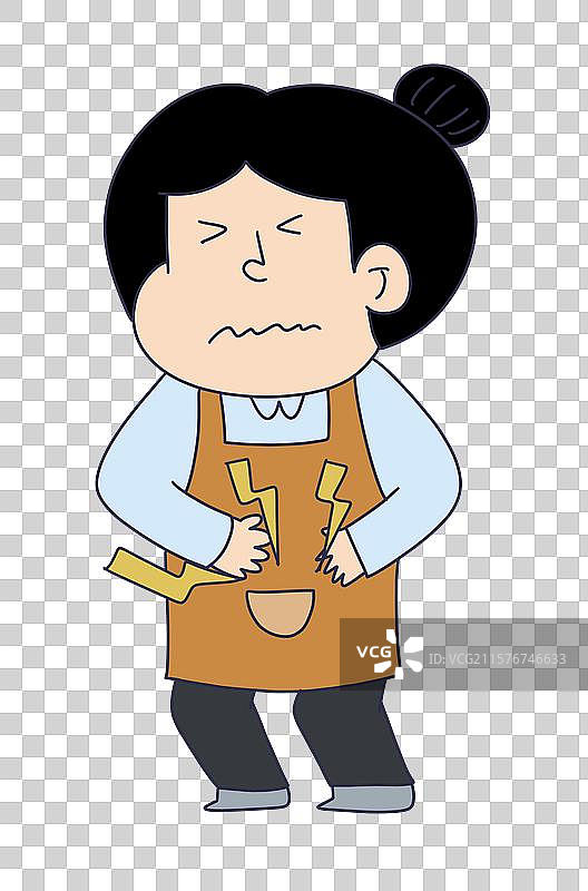 腹痛的女性人物图片素材