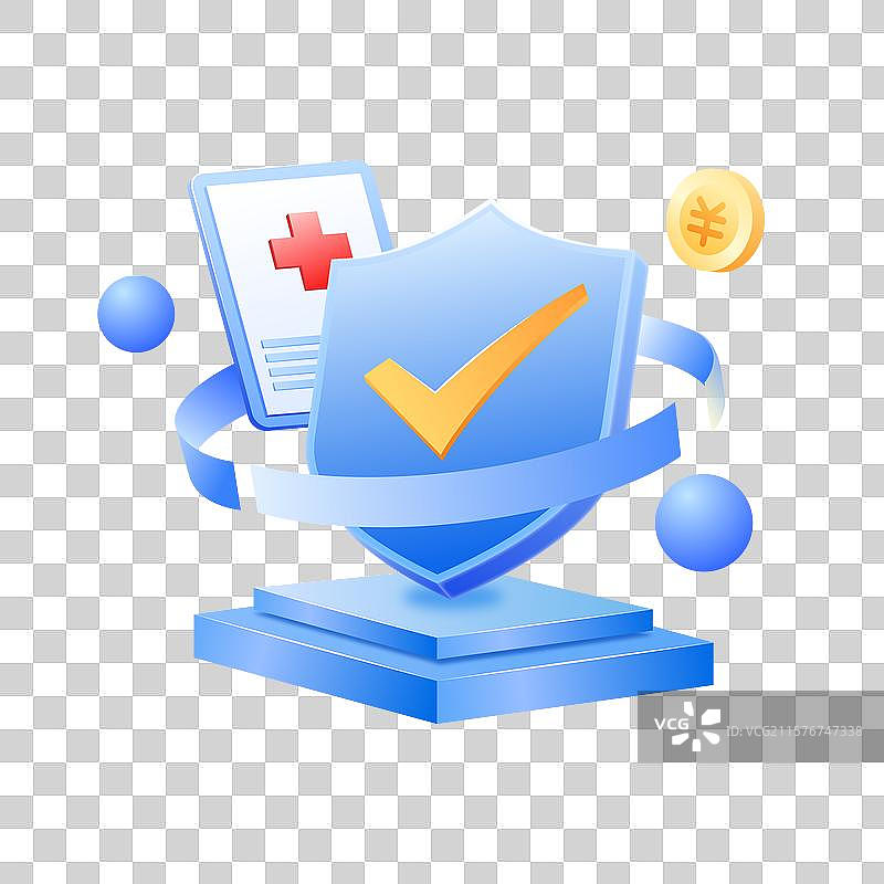 医疗保险3D图形图片素材