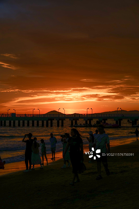 三亚夕阳图片素材