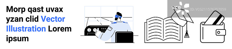 在控制台工作的专业人士与书籍图片素材