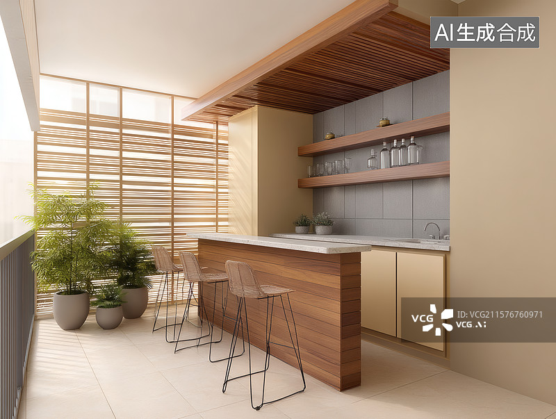 【AI数字艺术】现代简约厨房设计图片素材
