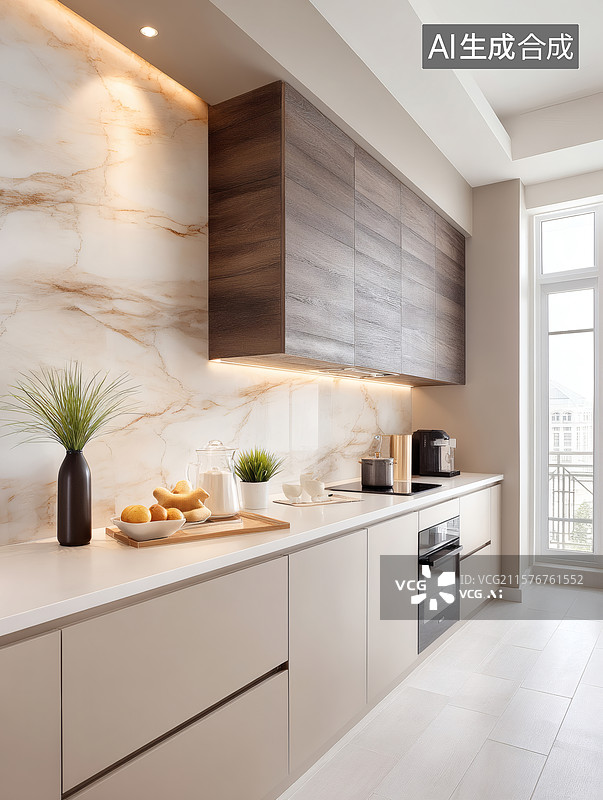 【AI数字艺术】现代简约厨房设计图片素材