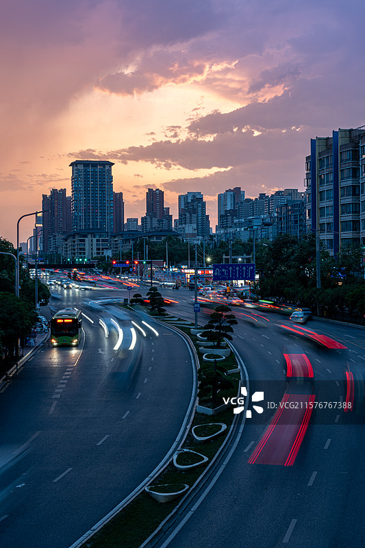 城市入夜图片素材