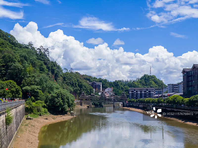 2025年6月通道侗族自治县的小城风光图片素材