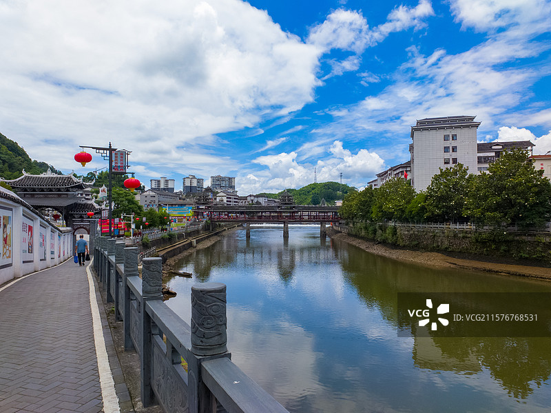 2025年6月通道侗族自治县的小城风光图片素材