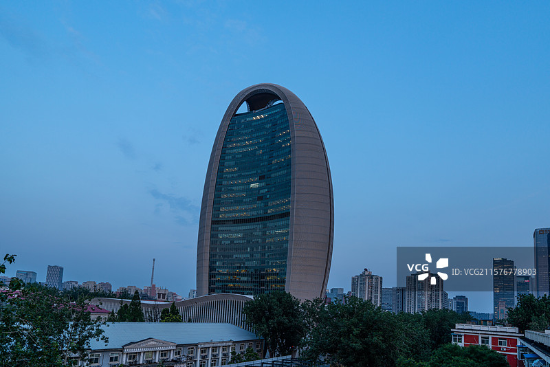 北京地标建筑国贸cbd中信大厦中央电视台人民日报社城市风光图片素材