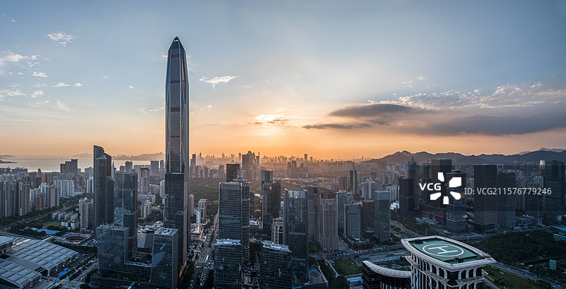 深圳城市建筑群天际线风光图片素材