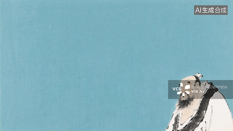 【AI数字艺术】水墨画背景右下图片素材