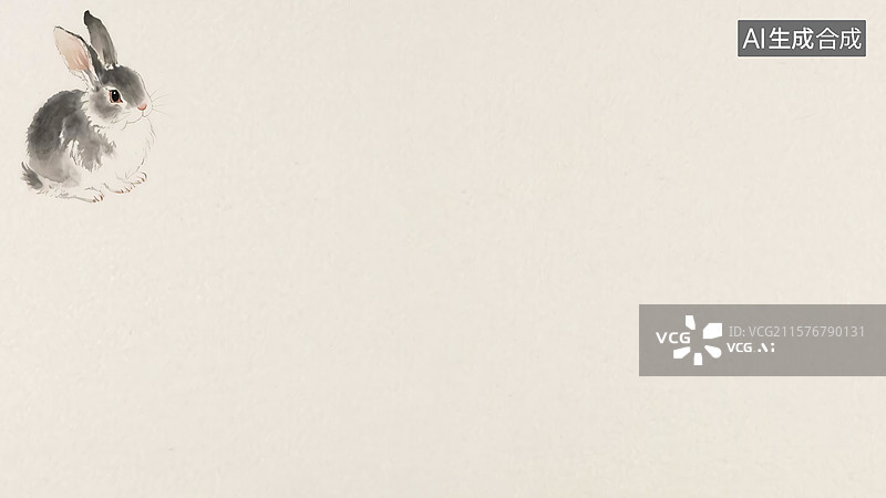 【AI数字艺术】水墨画背景左上图片素材