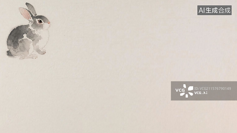 【AI数字艺术】水墨画背景左上图片素材