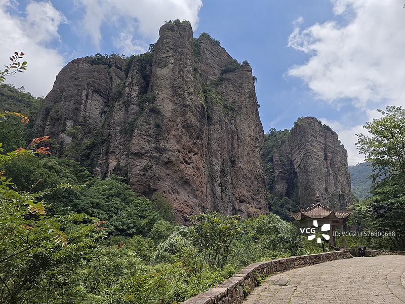 人文风景-浙江温州-雁荡山灵峰景区人文景观图片素材