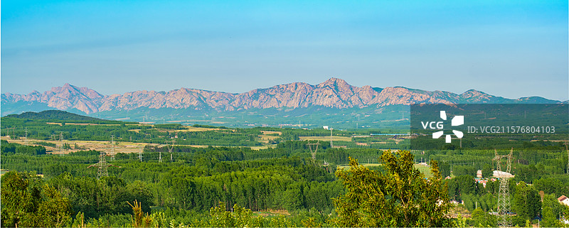 山东青岛黄岛区藏马山鸟瞰图片素材