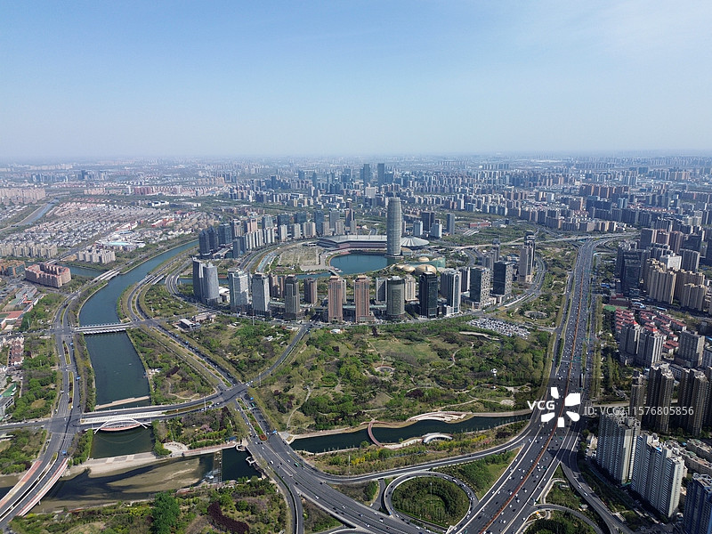 郑州郑东新区CBD城市风景图片素材