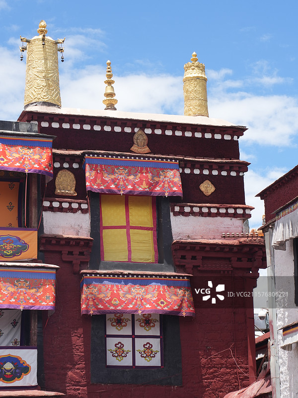 小昭寺寺院内建筑特写图片素材