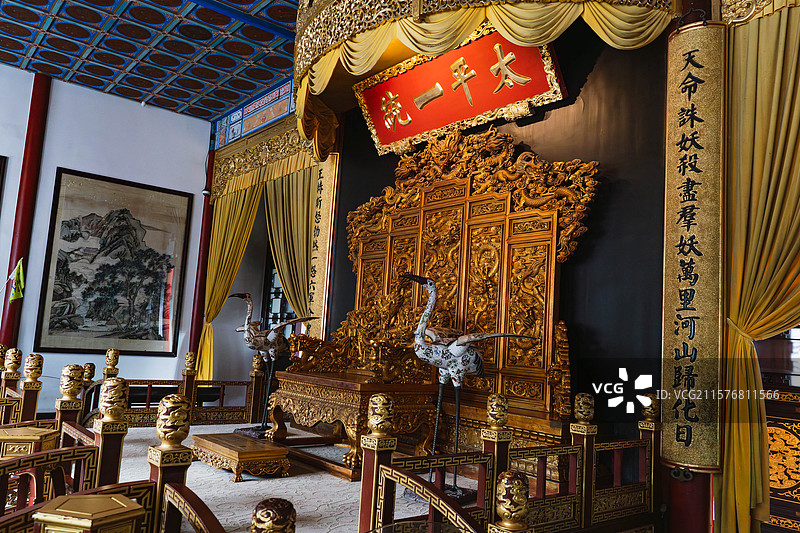 南京总统府里天平天国旧址文物图片素材