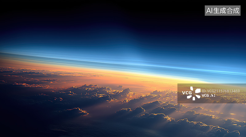 【AI数字艺术】地球大气层图片素材