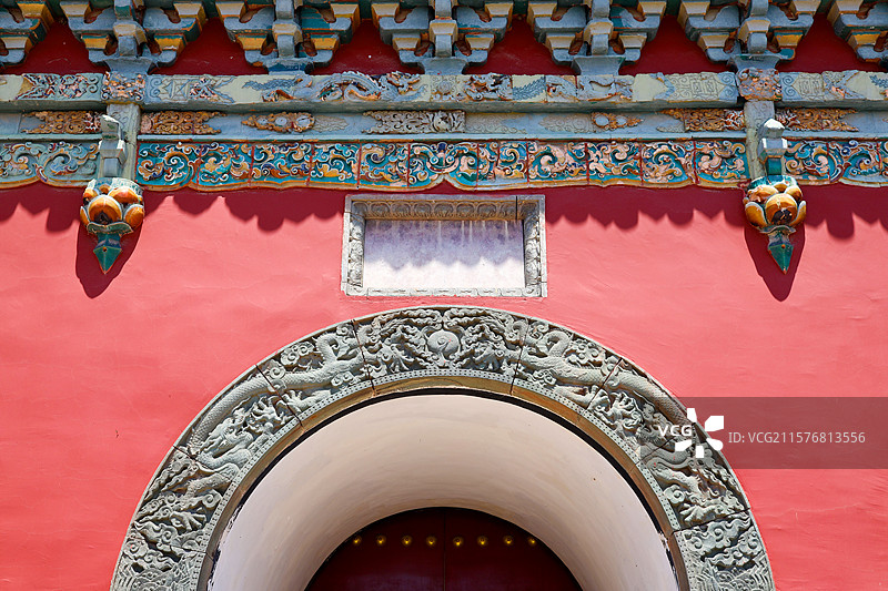 辽宁省沈阳市，清昭陵（北陵）正红门图片素材