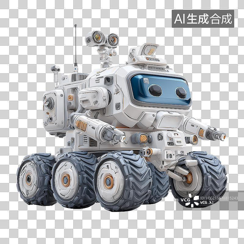 【AI数字艺术】三维设计的月球车图片素材